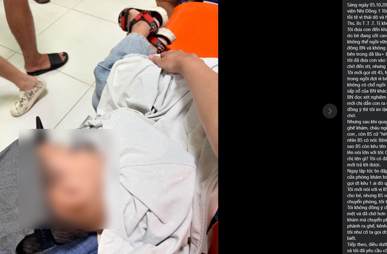 Vụ bác sĩ bị phản ánh thái độ không phù hợp: Bệnh viện Nhi Đồng 1 nói gì?