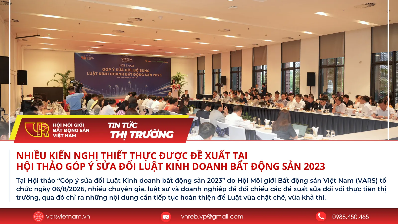 Nhiều kiến nghị thiết thực được đề xuất tại Hội thảo góp ý sửa đổi Luật Kinh doanh bất động sản 2023