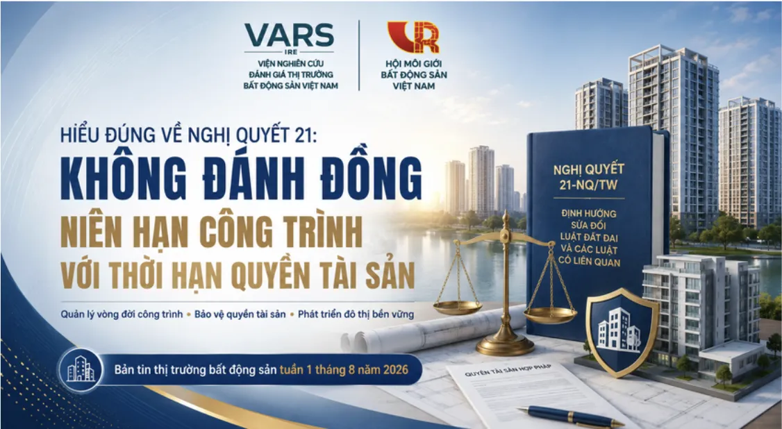Hiểu đúng về Nghị quyết 21: Không đánh đồng niên hạn công trình với thời hạn quyền tài sản
