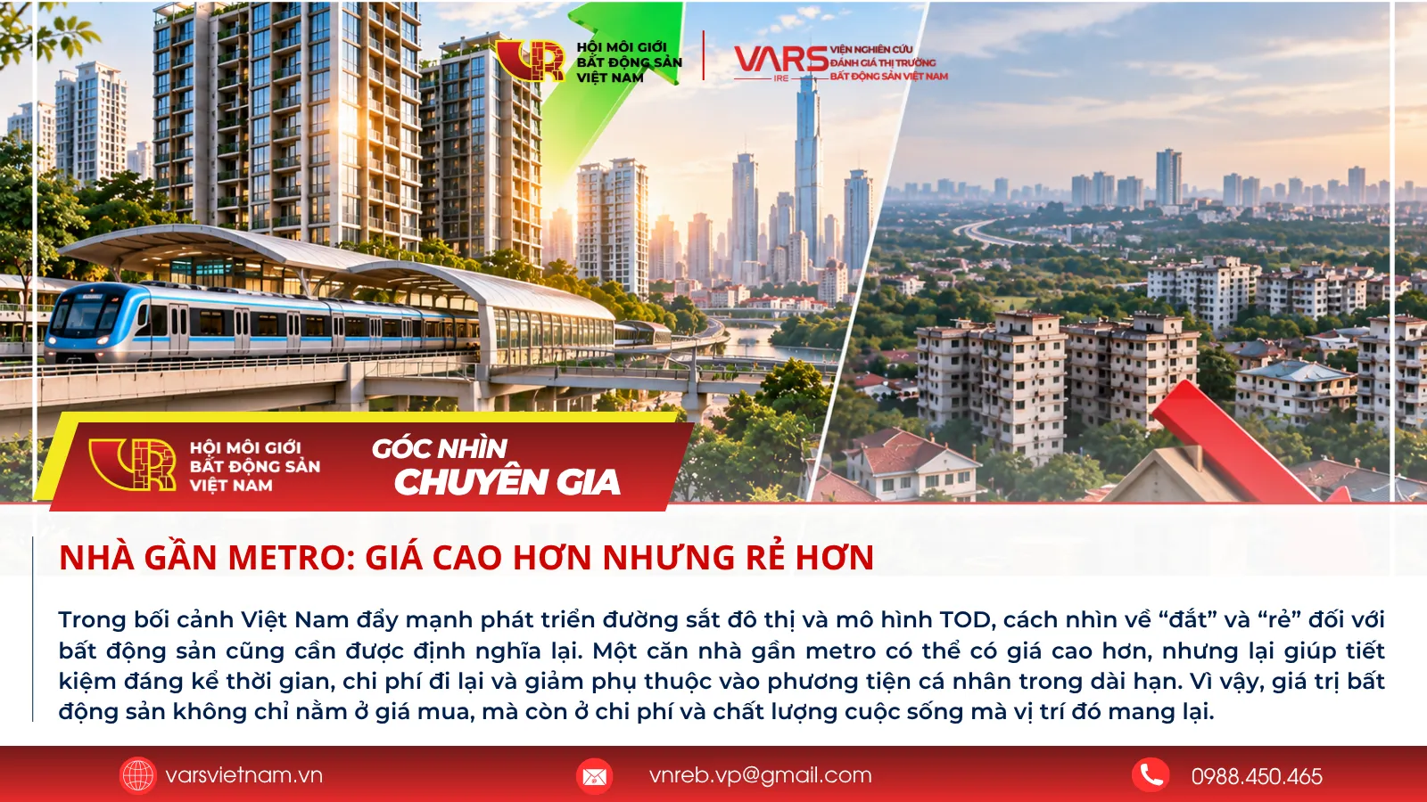 Nhà gần metro: Giá cao hơn nhưng rẻ hơn