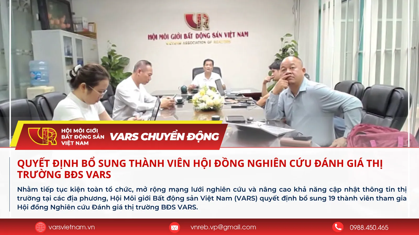 VARS bổ sung 19 thành viên Hội đồng Nghiên cứu và Đánh giá thị trường Bất động sản