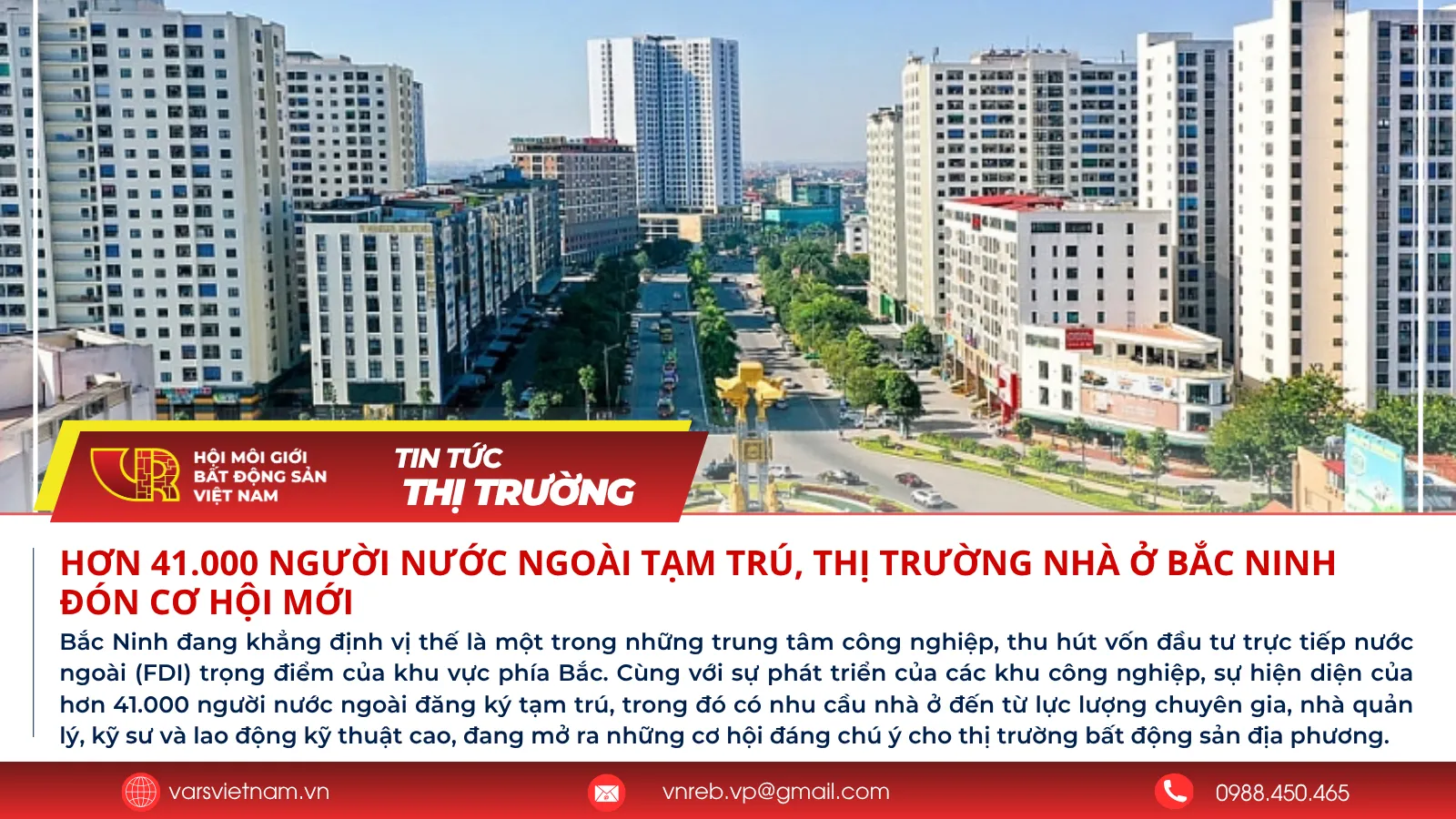 Hơn 41.000 người nước ngoài tạm trú, thị trường nhà ở Bắc Ninh đón cơ hội mới