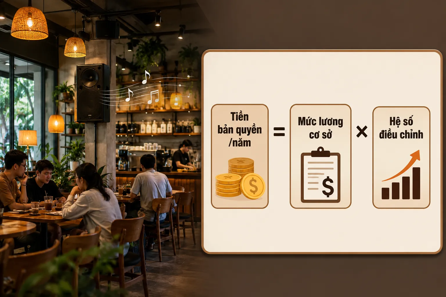 Bật nhạc ở quán cà phê từ ngày 1/7: Đóng phí bản quyền sao cho đúng để không lo bị phạt?