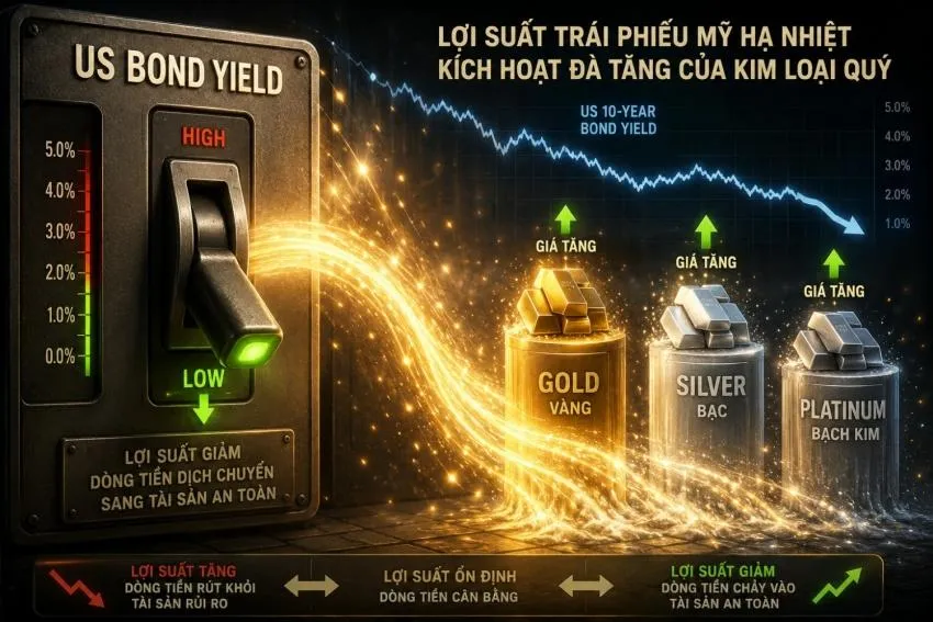 Dòng tiền trở lại, vàng - bạc - bạch kim cùng tăng tốc