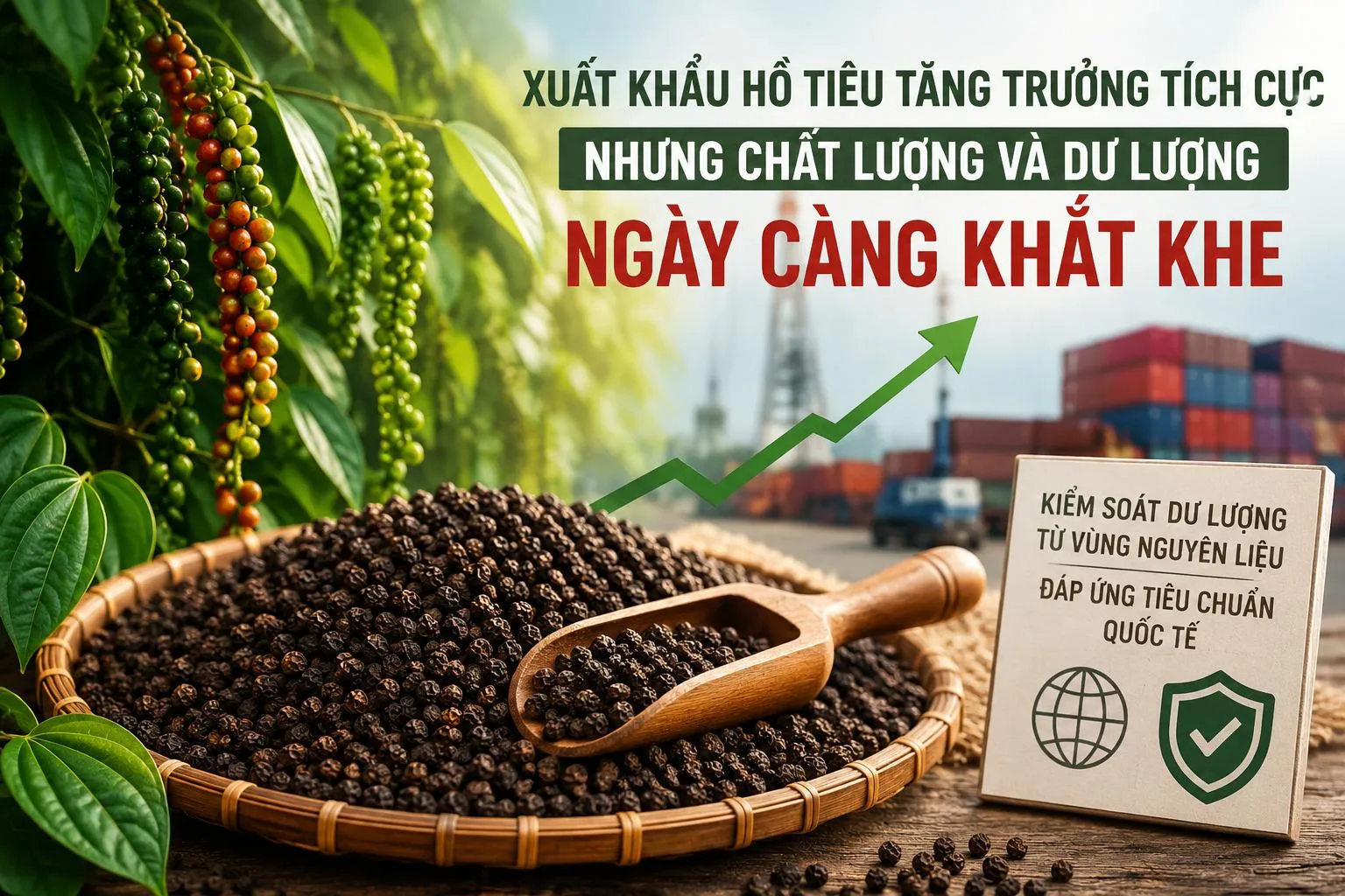 Xuất khẩu hồ tiêu vượt 1 tỷ USD, bài toán dư lượng đặt ra từ vùng nguyên liệu