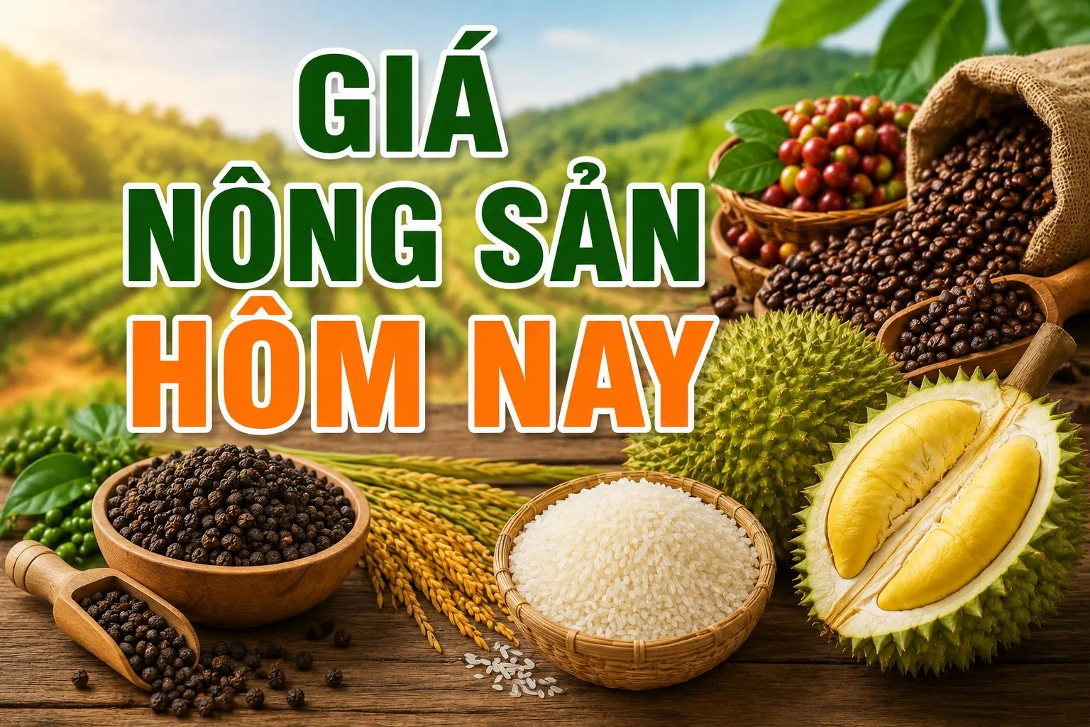Giá nông sản hôm nay 25/8: Cà phê tăng, hồ tiêu đi ngang, lúa gạo ít biến động