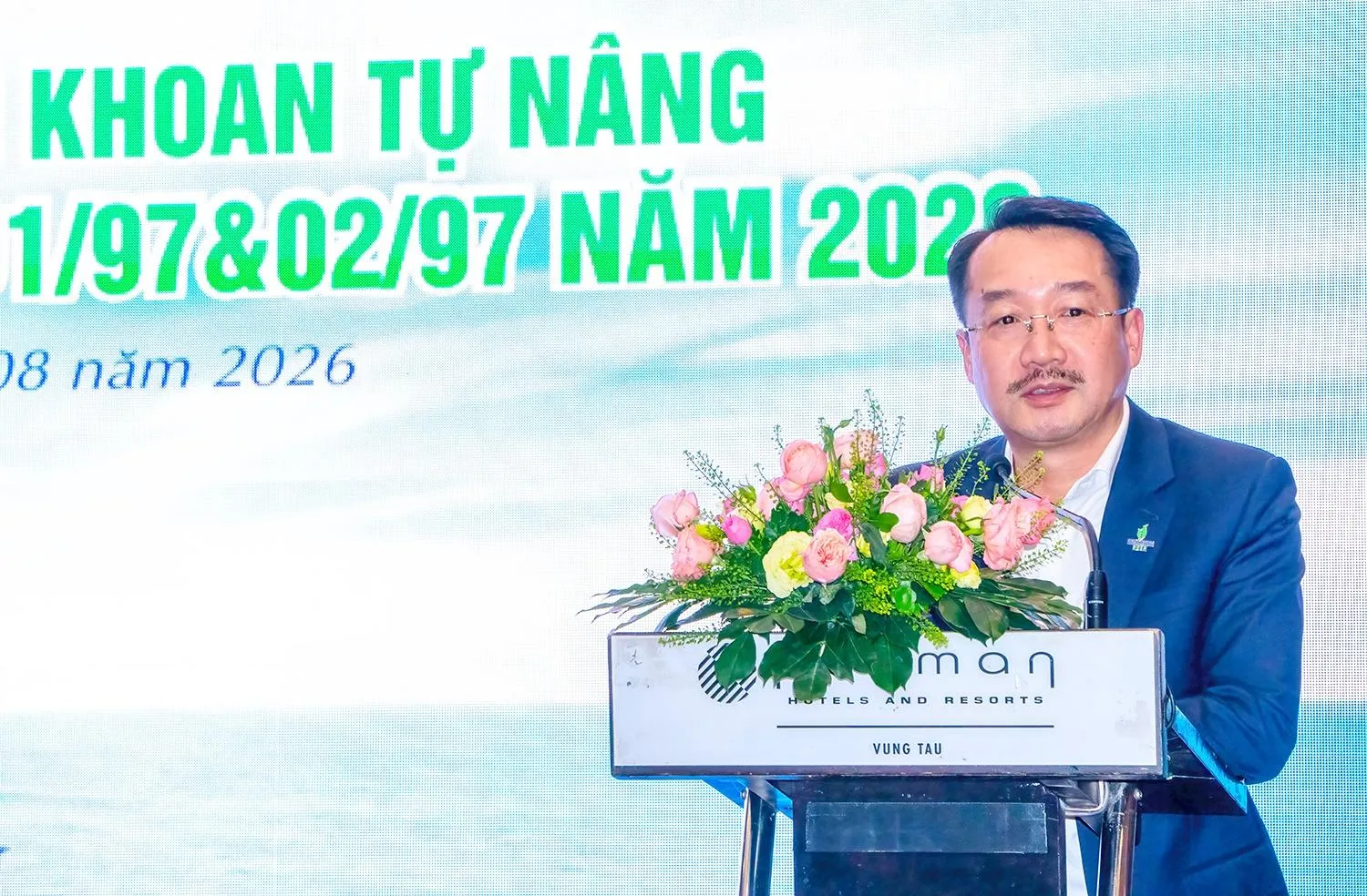 Ông Nguyễn Thiện Bảo – Tổng giám đốc PVEP phát biểu tại lễ ký hợp đồng