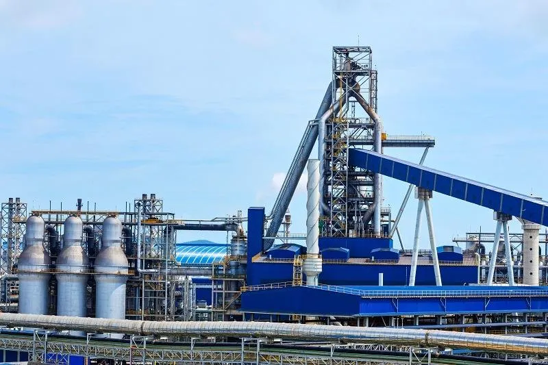 Dự án Khu liên hợp sản xuất gang thép Hòa Phát Dung Quất. Ảnh: Hòa Phát