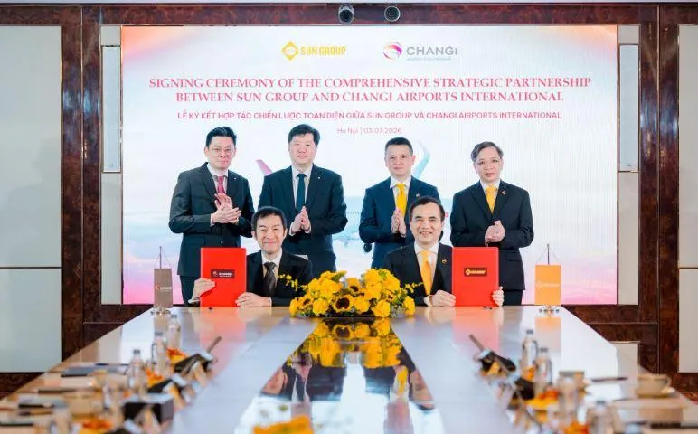 Sun Group và Changi Airports International mở rộng hợp tác chiến lược phát triển hệ thống sân bay tại Việt Nam