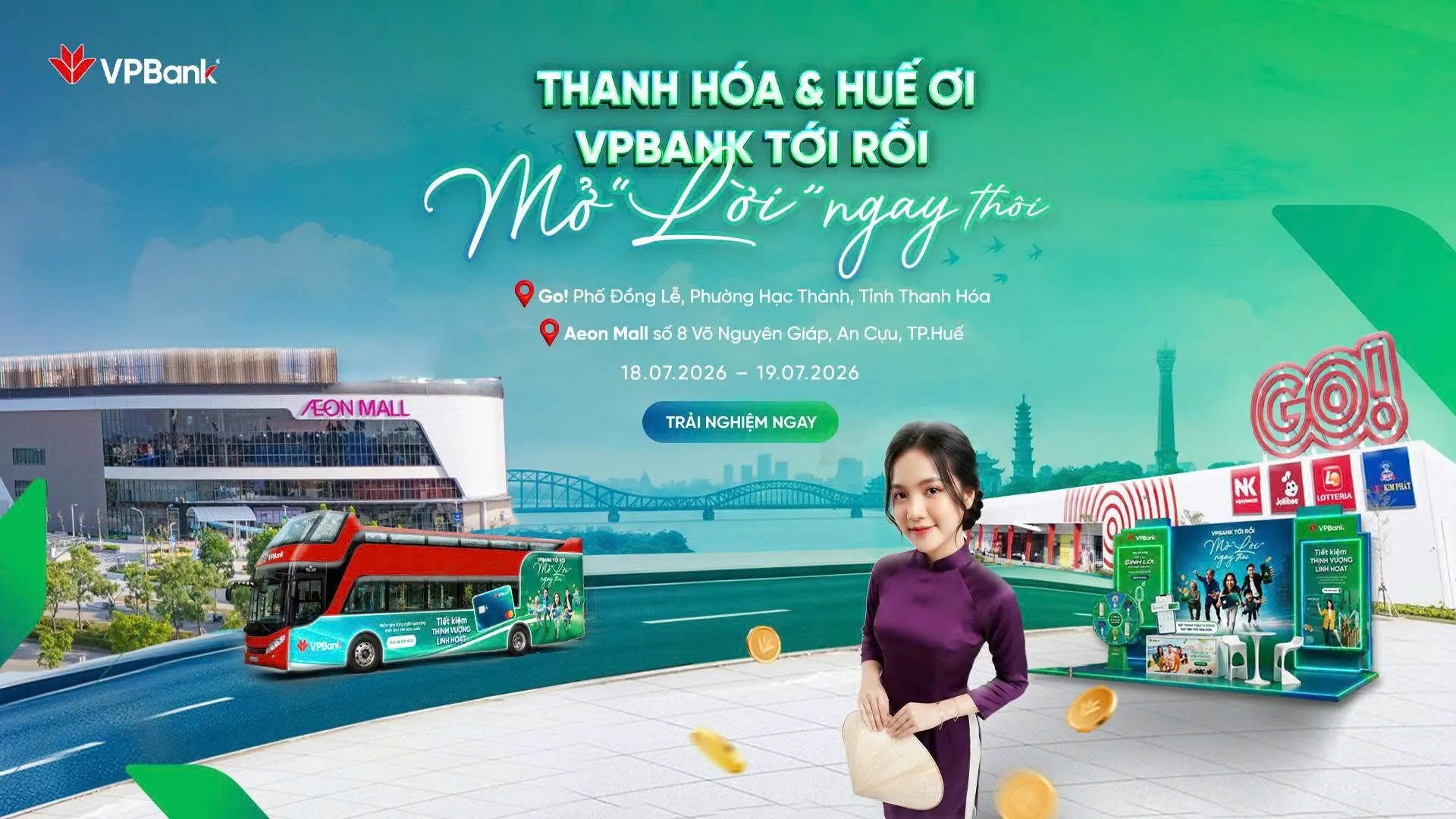 'VPBank tới rồi, mở 'lời' ngay thôi' mang trải nghiệm tài chính đến Thanh Hóa và Huế