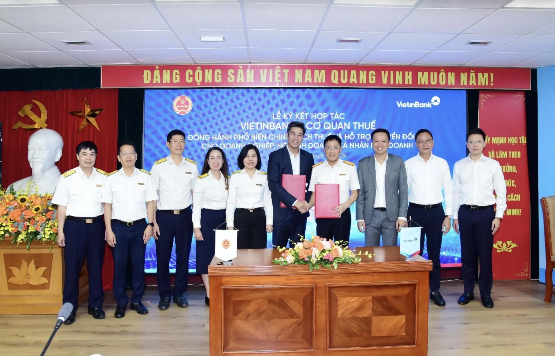 VietinBank ký kết hợp tác với Cục Thuế đồng hành cùng hộ kinh doanh, cá nhân kinh doanh, doanh nghiệp thúc đẩy chuyển đổi số