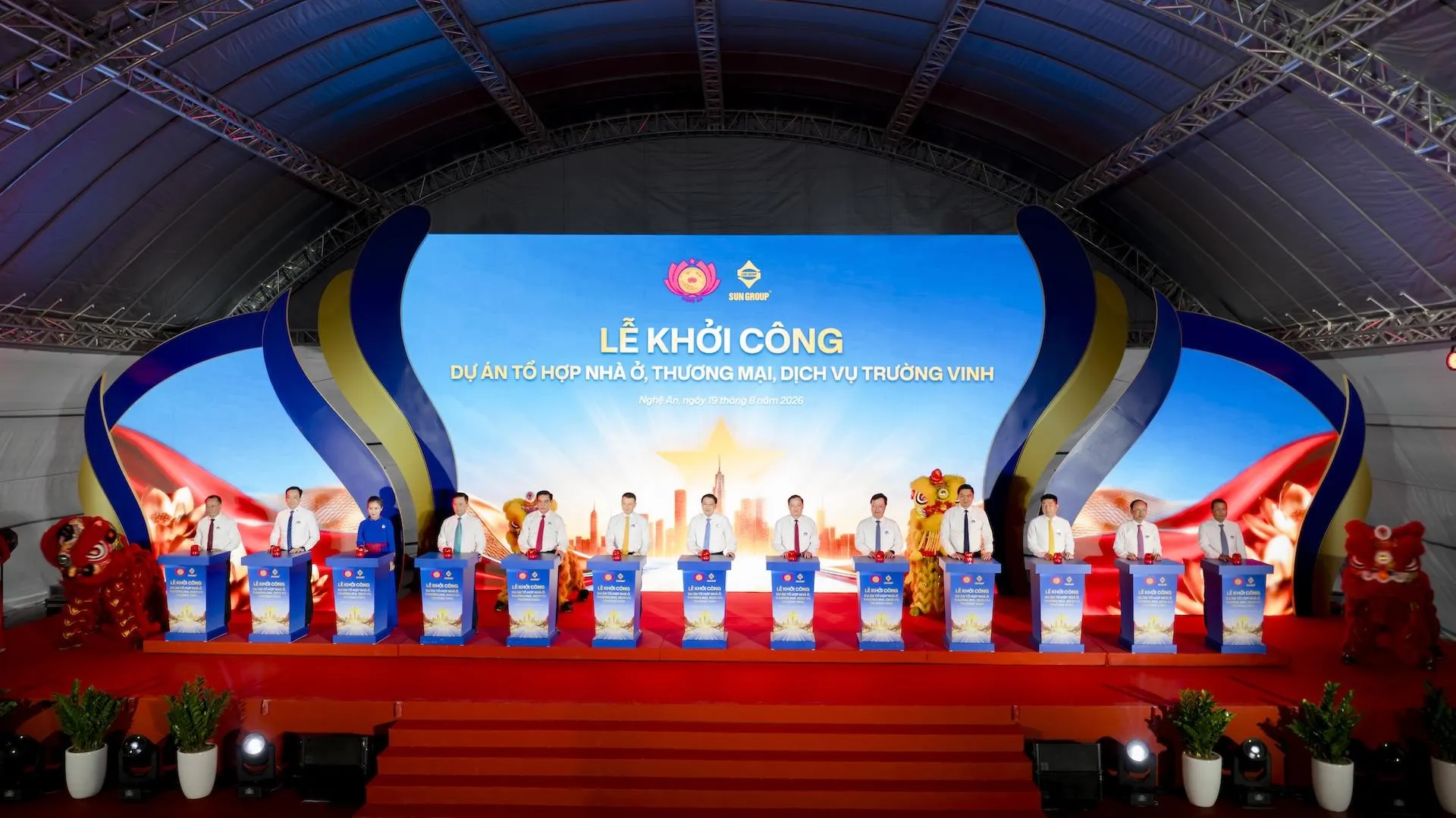Nghệ An: Khởi công tổ hợp nhà ở, thương mại dịch vụ gần 9.000 tỷ đồng do Sun Group đầu tư