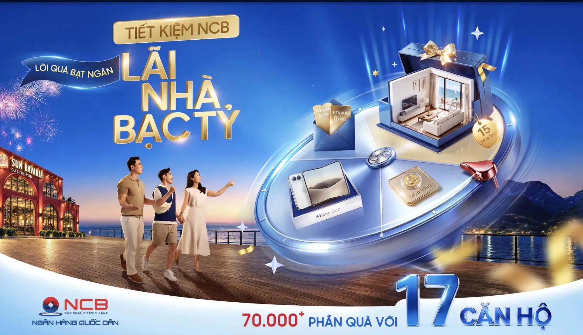 Gửi tiết kiệm, “lãi’ nhà sang: NCB tặng khách hàng bất động sản tổng trị giá 65 tỷ đồng trong chưa đầy một tháng