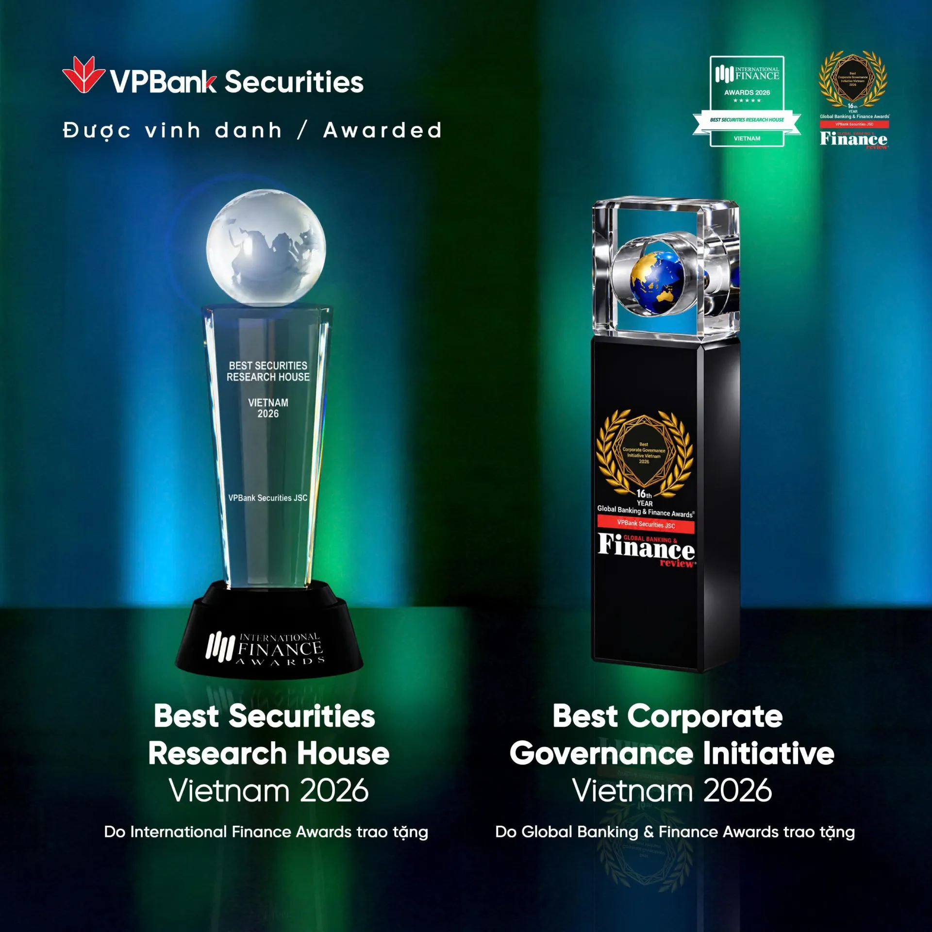 VPBankS giải thưởng