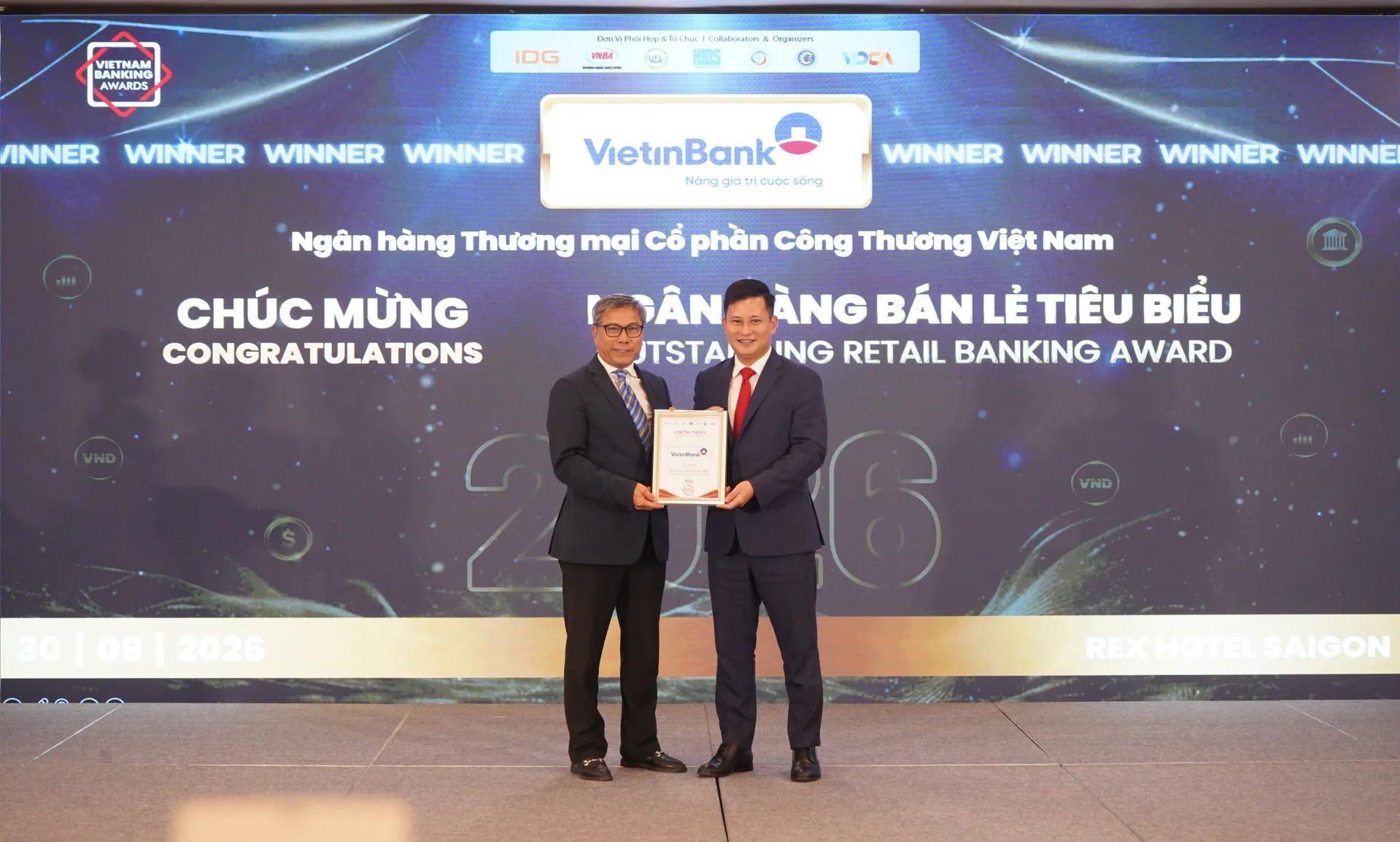 3 năm liên tiếp - VietinBank được vinh danh “Ngân hàng Bán lẻ tiêu biểu”