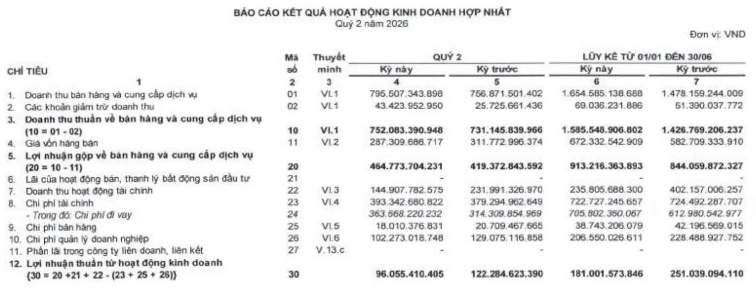 Nguồn: BCTC CII 
