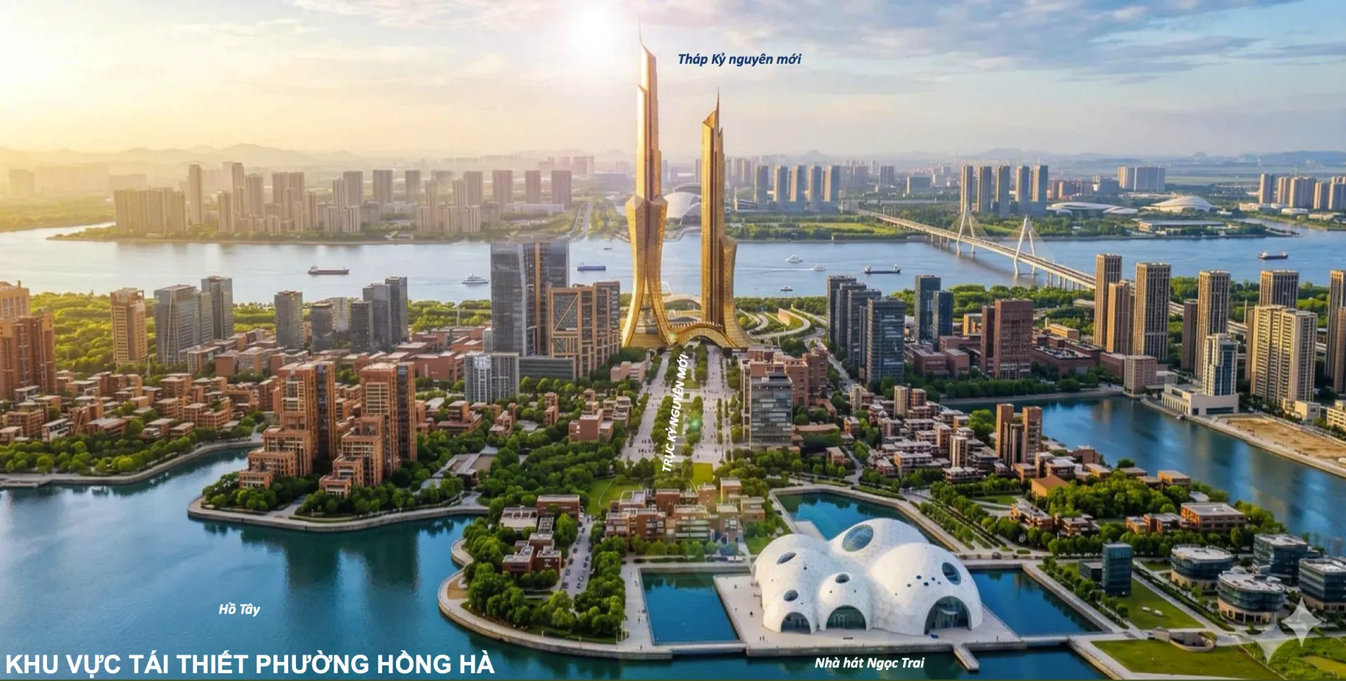 Hà Nội đề xuất Tháp Kỷ nguyên 109 tầng giữa đại đô thị hơn 11.400 ha dọc sông Hồng