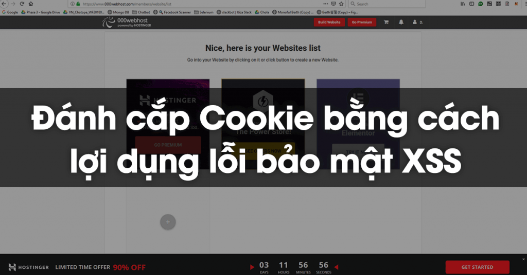 Đánh cắp Cookie bằng cách lợi dụng lỗi bảo mật XSS  